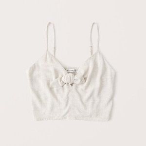 NWT Tie-Front Linen-Blend Cami in Small